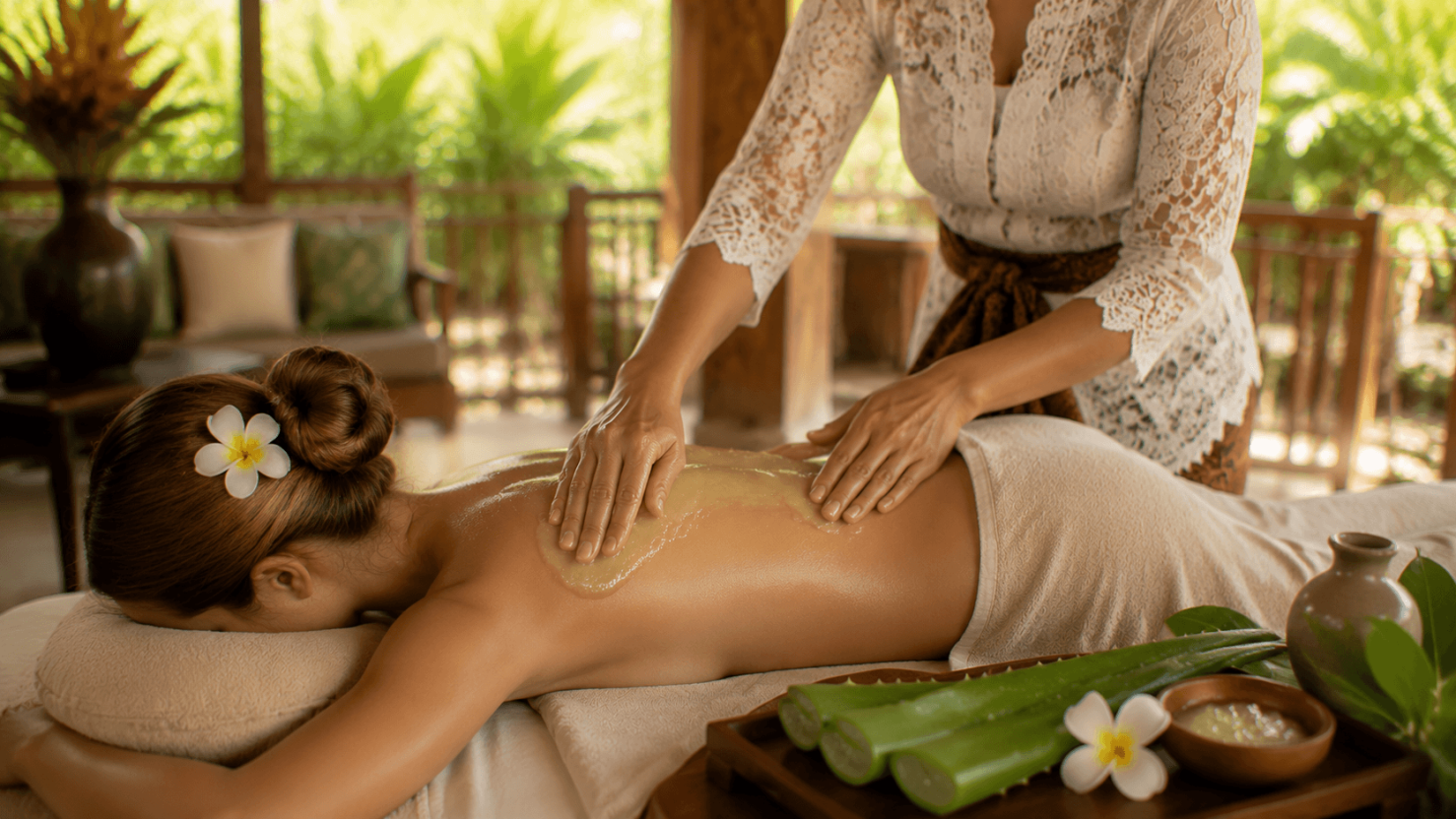 aloe vera massage home service in villa bali